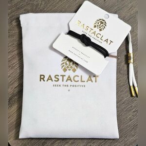 RASTACLAT DAHLIA 2 positive vibes black & peach gold adjustable knot bracelet